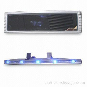 Car Rear View Mirror with Blue LED Light, Optional Painted Carbon